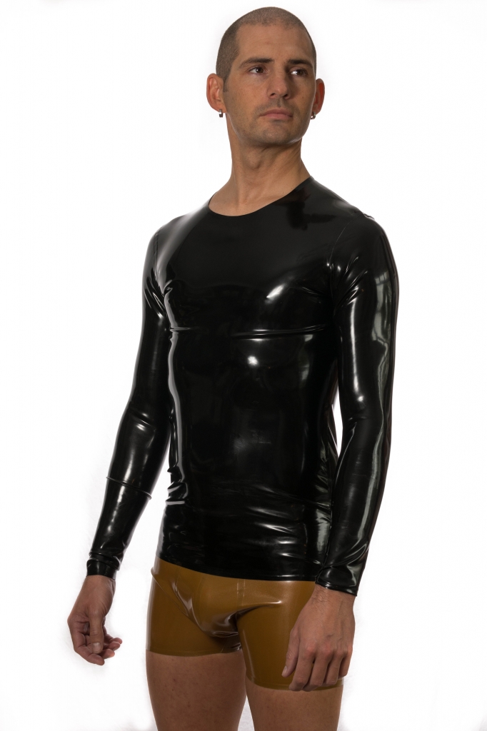 Long sleeve latex t shirt