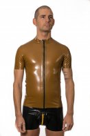 Karlos Zipped Latex Rubber T Shirt