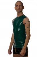 Sleeveless Latex Rubber T Shirt