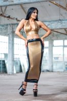 Venice Latex Rubber Hobble Skirt