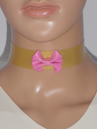 Small Bow Latex Rubber Choker - Latex clothing