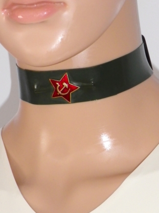 Military Latex Rubber Choker - Latex clothing