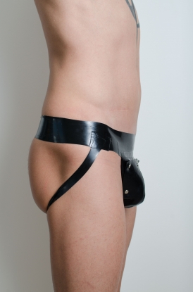 Cod Piece Latex Rubber Jock Strap - Latex clothing