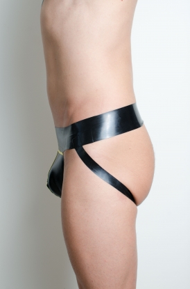 Trimmed Latex Rubber Jock Strap - Latex clothing