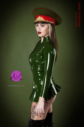 Desi Latex Rubber Long Sleeve Zip Top - Latex clothing