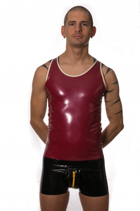 Chris Latex Rubber Sports Vest  - Latex clothing