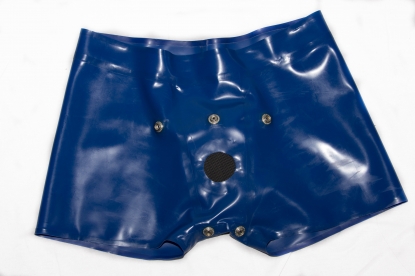 Latex Rubber Cycling shorts with Cod Piece - Latex clothing