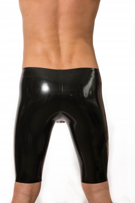 Latex Rubber Zip Pouch Cycling Shorts - Latex clothing