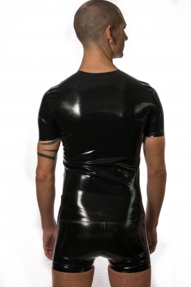 Valko Latex Rubber V Neck T Shirt - Latex clothing