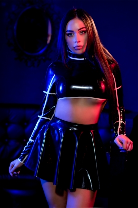 Latex Rubber Convict Top - Latex clothing