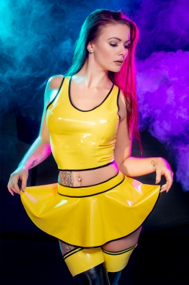 Kelly Latex Rubber Crop Top  - Latex clothing