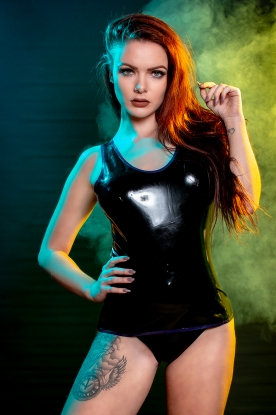 Crystal Latex Rubber Top  - Latex clothing