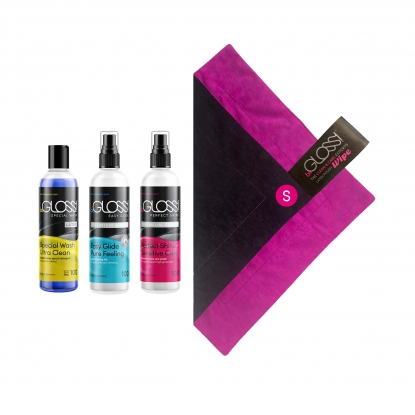  beGloss Latex Traveller Spray set 100ml each plus Polishing Cloth - Latex clothing