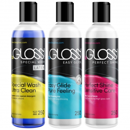 Latex Rubber Polish beGloss Latex care Set 3 x 250ml - Latex clothing