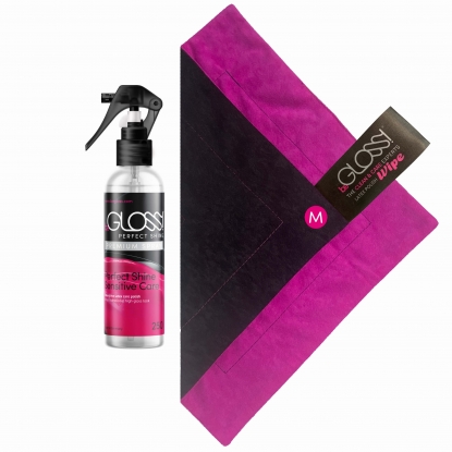 beGloss Perfect Shine 250ml Spray Plus Medium Polishing Cloth - Latex clothing