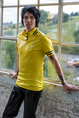 Enyo Latex Rubber Polo Top  - Latex clothing