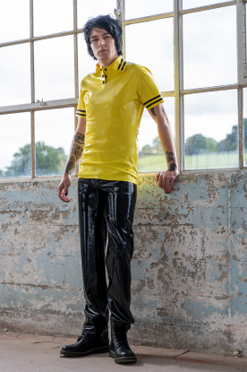 Enyo Latex Rubber Polo Top  - Latex clothing