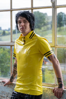 Enyo Latex Rubber Polo Top  - Latex clothing