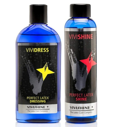 Vividress Latex Rubber Dressing Aid 250ml & Vivishine Polish 150ml - Latex clothing