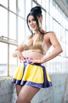 Sample Sale Zuri Latex Rubber Skating Skirt - Latex clothing